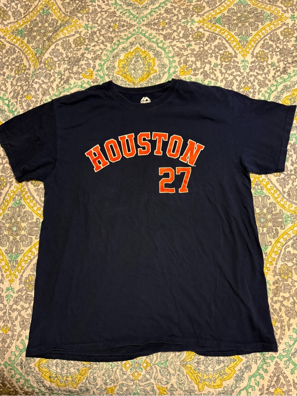 Houston astros 27 Navy Short-Sleeve Tee